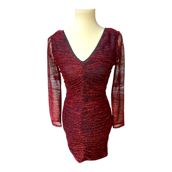 NWT GUESS Red & Black Dress - Picture 1 of 4